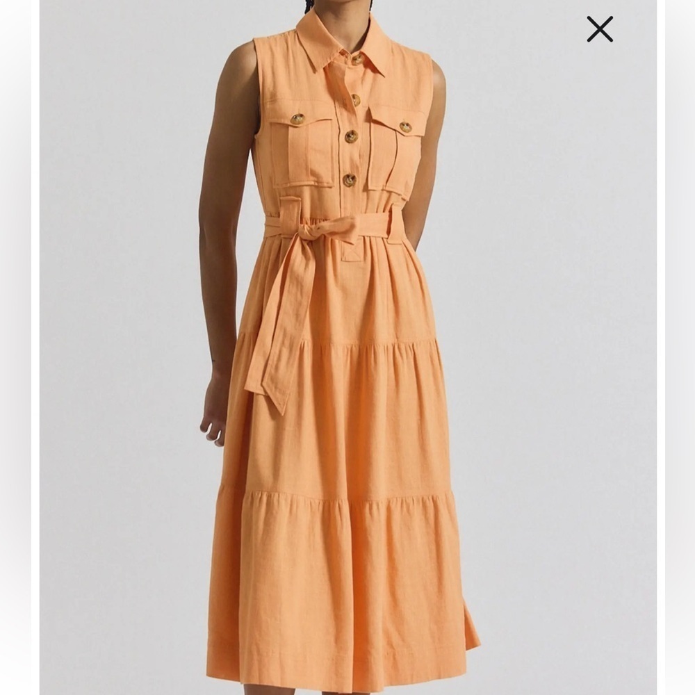 Derek Lam Peach Midi Dress